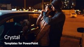  Presentation with driver - Cool new slide deck with female-driver-and-hijacker backdrop and a black colored foreground