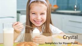  Presentation with pretty girl - Cool new presentation with female eggs - pretty little girl eating egg backdrop and a coral colored foreground