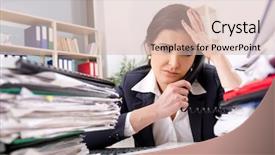  Presentation with work - Audience pleasing presentation design consisting of female employee with too much backdrop and a lemonade colored foreground