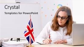  Presentation with english teacher - Amazing presentation having female english language teacher backdrop and a white colored foreground