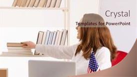  Presentation with english teacher - Presentation theme enhanced with female-english-teacher background and a lemonade colored foreground