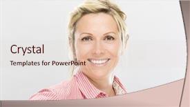  Presentation with medical evaluation of 5 years old boy - PPT theme featuring female face - portrait of nice 40 years background and a lemonade colored foreground