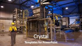  Presentation with lighting - Theme having female factory worker background and a  colored foreground