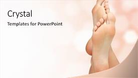  Presentation with abstract circles - Colorful presentation enhanced with female feet against an abstract backdrop and a cream colored foreground