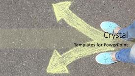  Presentation with choice - Presentation having female feet making choice background and a mint green colored foreground