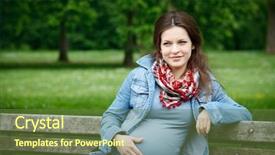  Presentation with safari park beautiful wildlife animal - Beautiful PPT theme featuring female fertilization - beautiful pregnant woman backdrop and a tawny brown colored foreground