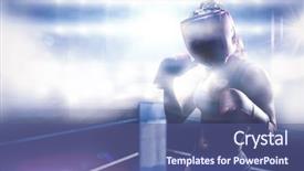  Presentation with black female - Theme having female fighter with fighting stance background and a  colored foreground