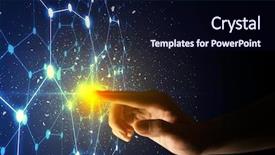  Presentation with hand touching finger digital - Amazing presentation having female finger touching a beam backdrop and a wine colored foreground