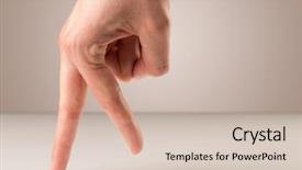  Presentation with female pelvic anatomy - Slide deck consisting of female fingers walking on white background and a soft green colored foreground