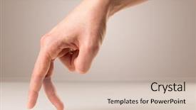  Presentation with fingers - Audience pleasing presentation theme consisting of female fingers walking on white backdrop and a  colored foreground