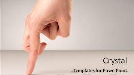  Presentation with fingers - Amazing slide set having female fingers walking on white backdrop and a lemonade colored foreground