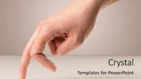  Presentation with female pelvic anatomy - Audience pleasing presentation design consisting of female fingers walking on white backdrop and a  colored foreground