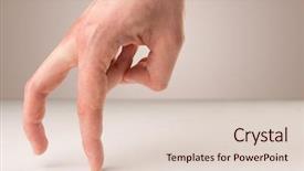  Presentation with earth surface uninhabited - Cool new presentation theme with female fingers walking on white backdrop and a  colored foreground