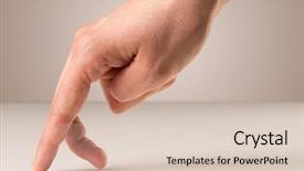  Presentation with surface chemistry - PPT layouts featuring female fingers walking on white background and a  colored foreground