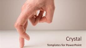  Presentation with surface chemistry - Theme with female fingers walking on white background and a  colored foreground