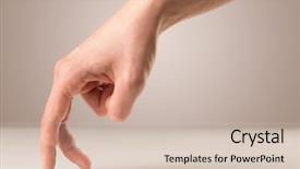  Presentation with volcano and erthcuake surface - Slide set with female fingers walking on white surface background and a soft green colored foreground