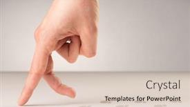  Presentation with surface areas and volumes - PPT layouts enhanced with female fingers walking on white surface with footsteps behind it background and a lemonade colored foreground