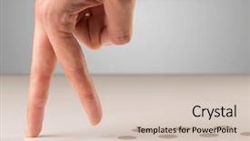  Presentation with fingers - Audience pleasing slide set consisting of female fingers walking with dots backdrop and a lemonade colored foreground