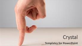  Presentation with fingers - Cool new slides with female fingers walking with footsteps backdrop and a lemonade colored foreground