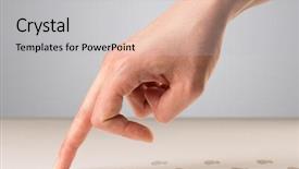  Presentation with female reproductive organ - Beautiful presentation theme featuring female fingers walking with footsteps backdrop and a  colored foreground