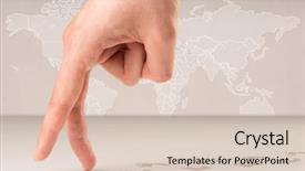  Presentation with world map doctors - Audience pleasing presentation consisting of female fingers walking with footsteps backdrop and a lemonade colored foreground