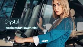  Presentation with flight attendant - Amazing slides having  backdrop and a  colored foreground