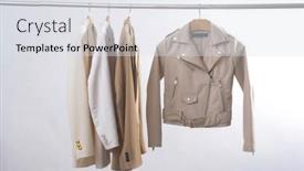  Presentation with formal jacket - Audience pleasing presentation design consisting of female-formal-business-colour-three backdrop and a sky blue colored foreground