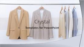  Presentation with blue formal - Presentation design consisting of female-formal-business-different-colour background and a mint green colored foreground