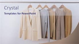  Presentation with formal - Audience pleasing presentation theme consisting of female-formal-business-four-colour backdrop and a sky blue colored foreground