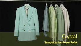  Presentation with blue formal - Presentation design enhanced with female-formal-business-light-blue background and a tawny brown colored foreground