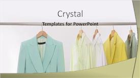  Presentation with formal jacket - Audience pleasing presentation theme consisting of female-formal-business-light backdrop and a sky blue colored foreground
