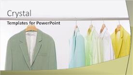  Presentation with formal jacket - Slide set enhanced with female-formal-business-light background and a sky blue colored foreground