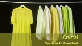  Presentation with formal jacket - Presentation theme consisting of female-formal-business-suit-jacket background and a tawny brown colored foreground