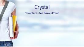  Presentation with book - Presentation having female graduate - hands of young student girl background and a  colored foreground