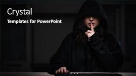  Presentation with firewall - Colorful presentation theme enhanced with phishing information keyboard attack computer - female hacker hacking security firewall backdrop and a black colored foreground