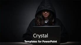  Presentation with firewall - Cool new PPT layouts with female-hacker-hacking-security-firewall backdrop and a black colored foreground