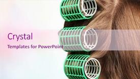  Presentation with hair dressing - Audience pleasing slides consisting of female hair during hair dressing backdrop and a  colored foreground