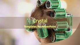  Presentation with hair dressing - Audience pleasing theme consisting of female hair during hair dressing backdrop and a  colored foreground