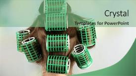  Presentation with hair dressing - Amazing theme having female hair during hair dressing backdrop and a  colored foreground