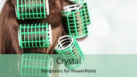  Presentation with hair dressing - Cool new presentation with female hair during hair dressing backdrop and a seafoam green colored foreground