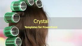  Presentation with hair dressing - Amazing theme having female hair during hair dressing backdrop and a tawny brown colored foreground