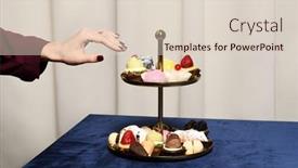  Presentation with golden - Slide deck enhanced with female-hand-and-vintage-golden background and a lemonade colored foreground