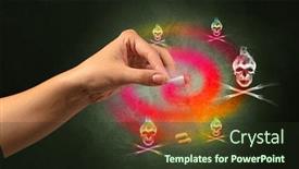  Presentation with capsules - Amazing slide set having illegitimate - female hand delivers illegal capsules backdrop and a tawny brown colored foreground