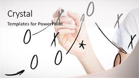  Presentation with tactics - Audience pleasing slide deck consisting of female hand holding black whiteboard marker against tactics backdrop and a white colored foreground