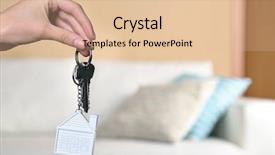  Presentation with trophy award hand holding - Theme consisting of female hand holding keys background and a lemonade colored foreground