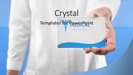  Presentation with medical service - Beautiful presentation featuring female hand holding visiting card backdrop and a white colored foreground