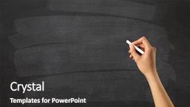  Presentation with chalk - Colorful presentation enhanced with female hand holding white chalk backdrop and a dark gray colored foreground