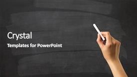  Presentation with chalk - Beautiful presentation theme featuring female hand holding white chalk backdrop and a  colored foreground