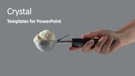  Presentation with consept - Theme with female hand holds delicious dairy background and a gray colored foreground