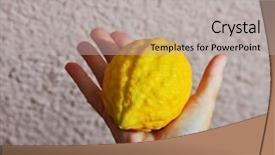  Presentation with ritual - Audience pleasing slide deck consisting of female hand jewish holiday - sukkot backdrop and a  colored foreground